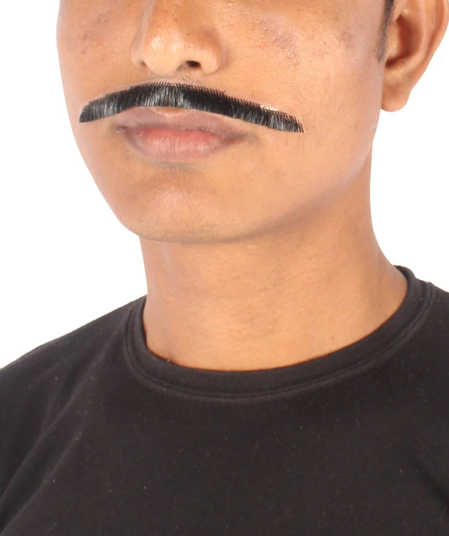HPO Adult Men's Borat Fake Synthetic Hair Mustache | Multicolor Color Options