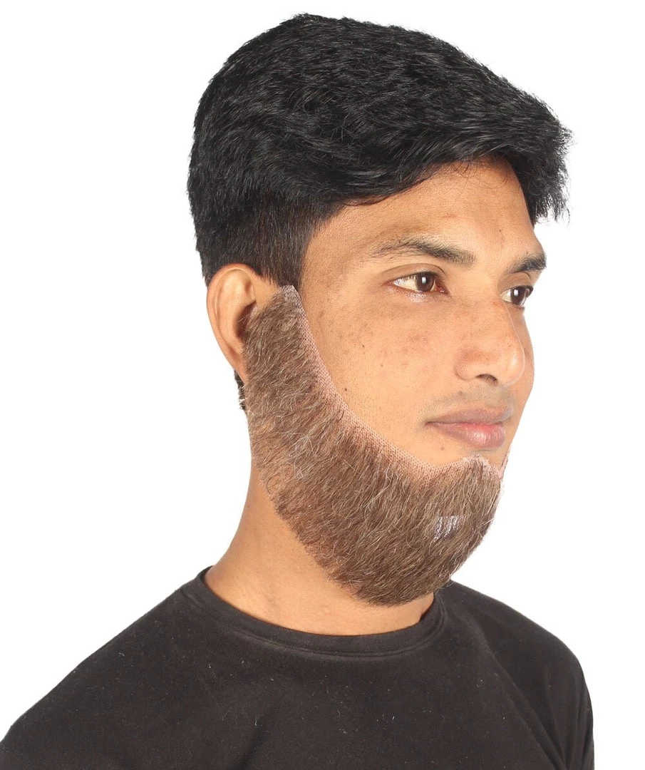 HPO Adult Men's Western Chin Curtain Style Long Beard Set | Multiple Colors