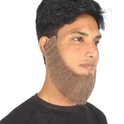 HPO Adult Men's Western Chin Curtain Style Long Beard Set | Multiple Colors