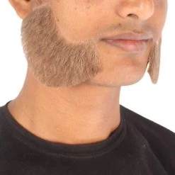 HPO Adult Men's Fake Facial Hair Mutton Chops Side Burns Set | Multiple Colors