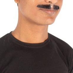 HPO Adult Men's Natural Human Hair Mustache | Multiple Color Options
