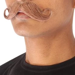HPO Men's Human Hair Mustache Cosplay Facial Hair