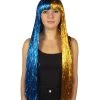 HPO Men's Adult Womens Long Tinsel Wig Collection | Party Ready Fancy Cosplay Halloween Wig | Premium Breathable Capless Cap