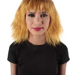 HPO Women's Shoulder Length Bangs Wavy Cosplay Wig | Multiple Color Options