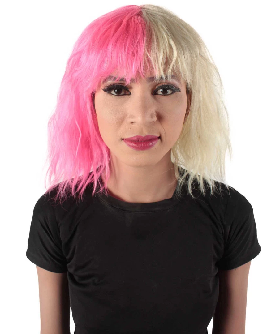 HPO Women's Shoulder Length Bangs Wavy Cosplay Wig | Multiple Color Options