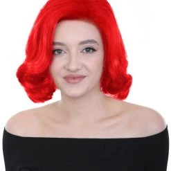 HPO Adult Women's Short Wavy Halloween Modern Wife Wig Multiple Color Options