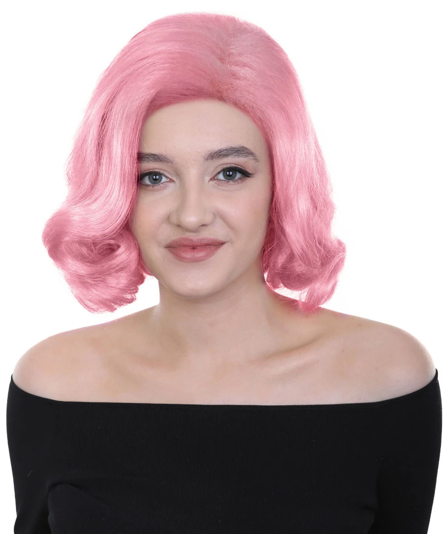 HPO Adult Women's Short Wavy Halloween Modern Wife Wig Multiple Color Options