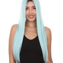 Angela Women's Long Length Lace Front Straight With Dark Roots - Adult Fashion Wigs | Nunique | Nunique