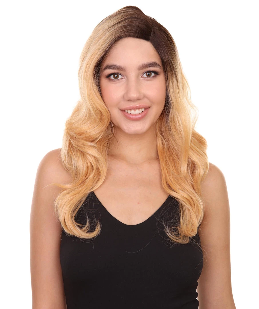 Bronte Women's Long Length Lace Front Wavy With Dark Roots - Adult Fashion Wigs | Nunique | Nunique