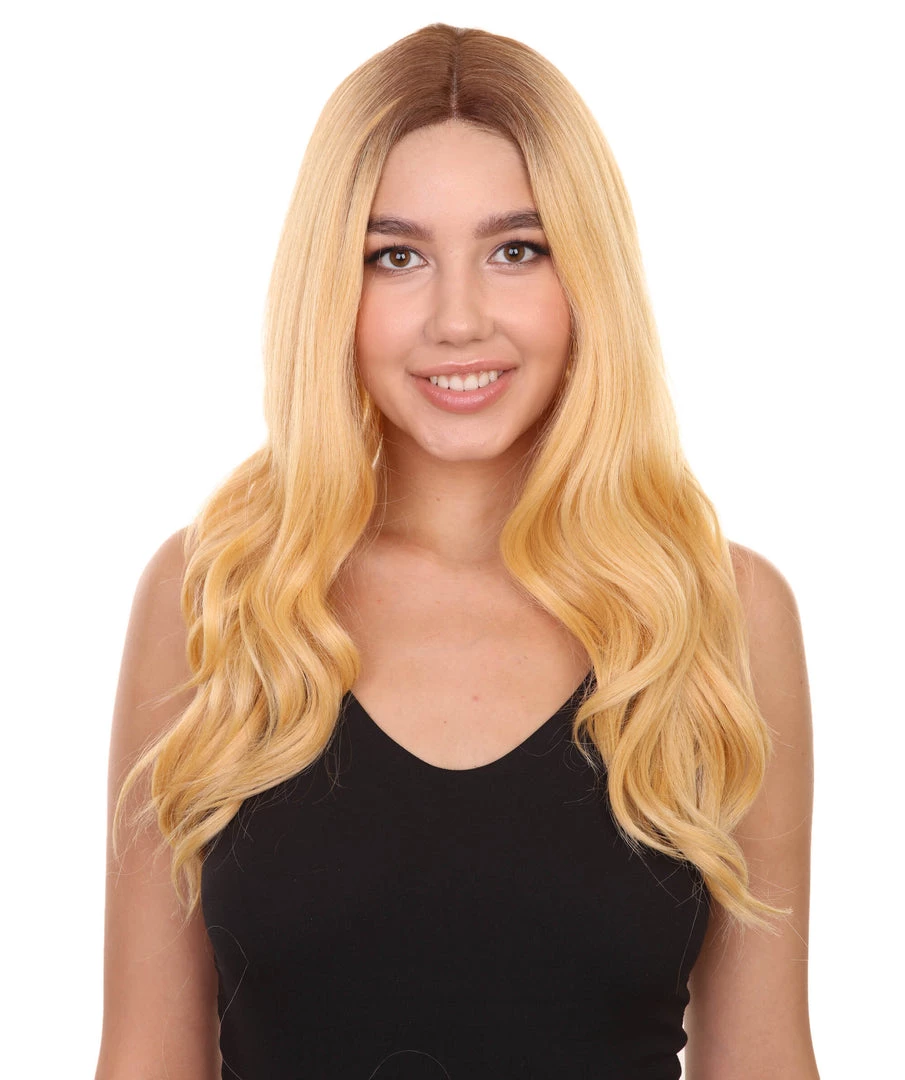 Cady Women's Long Length Lace Front Wavy With Dark Roots - Adults Fashion Wigs | Nunique | Nunique