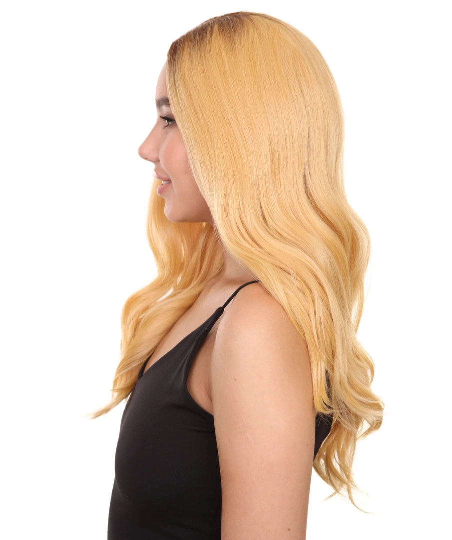 Cady Women's Long Length Lace Front Wavy With Dark Roots - Adults Fashion Wigs | Nunique | Nunique