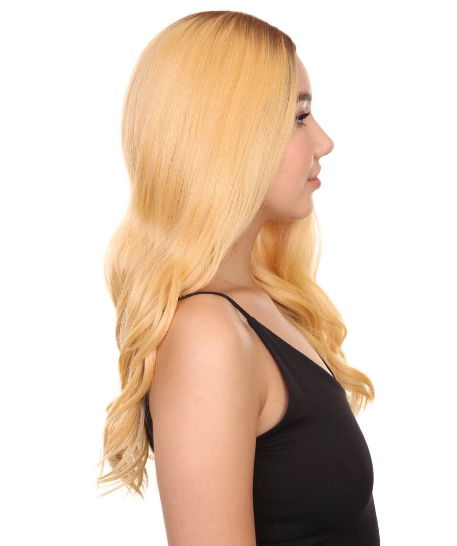 Cady Women's Long Length Lace Front Wavy With Dark Roots - Adults Fashion Wigs | Nunique | Nunique