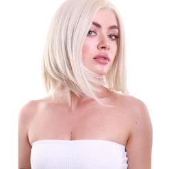 Daphne Women's Chin Length Blonde Asymetric Lace Front Bob - Adult Fashion Wigs | Nunique | Nunique