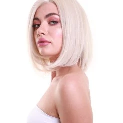 Daphne Women's Chin Length Blonde Asymetric Lace Front Bob - Adult Fashion Wigs | Nunique | Nunique