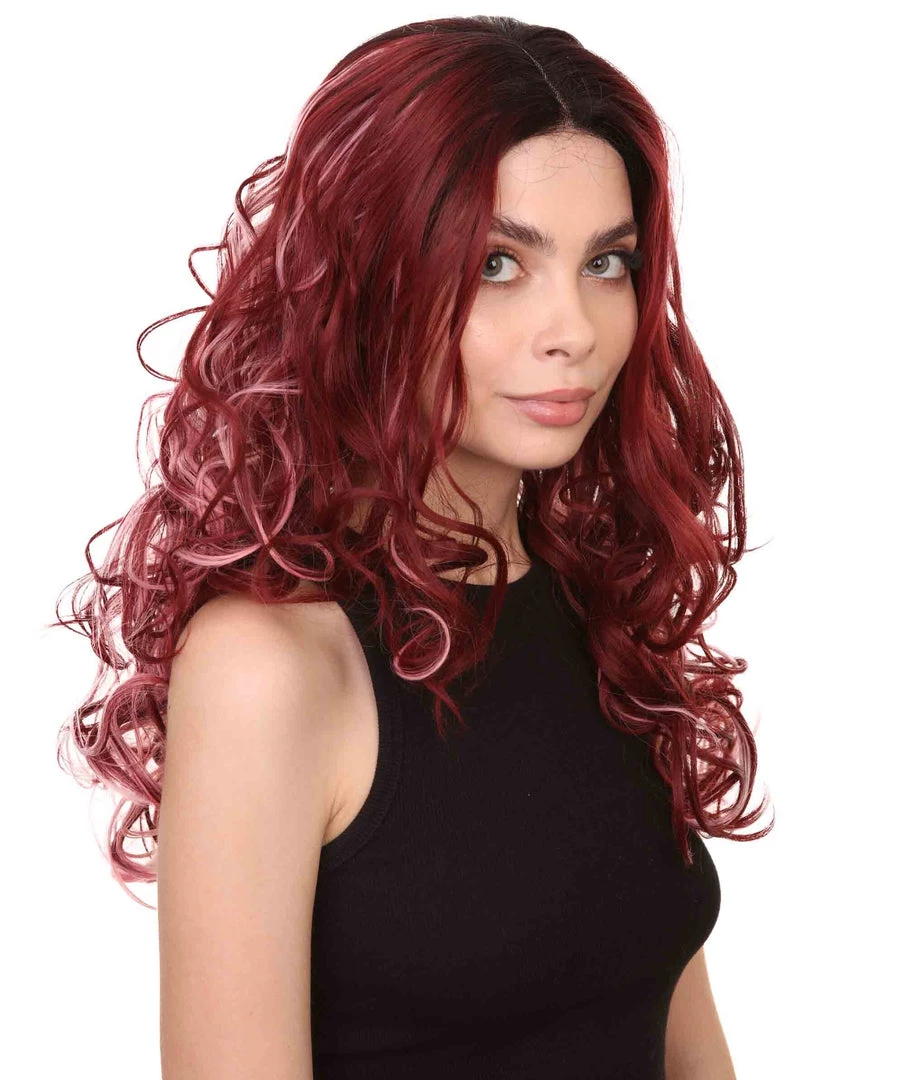 Demi Women's Long Length Lace Front Wavy With Dark Roots - Adult Fashion Wigs | Nunique | Nunique