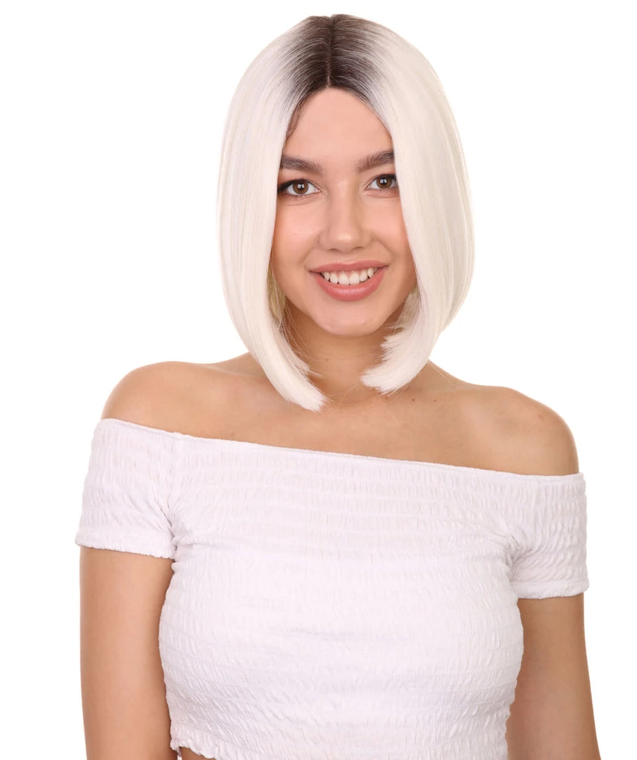 Katya Women's Shoulder Length Lace Front Bob With Dark Roots - Adult Fashion Wigs | Nunique | Nunique