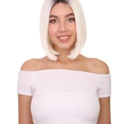 Katya Women's Shoulder Length Lace Front Bob With Dark Roots - Adult Fashion Wigs | Nunique | Nunique