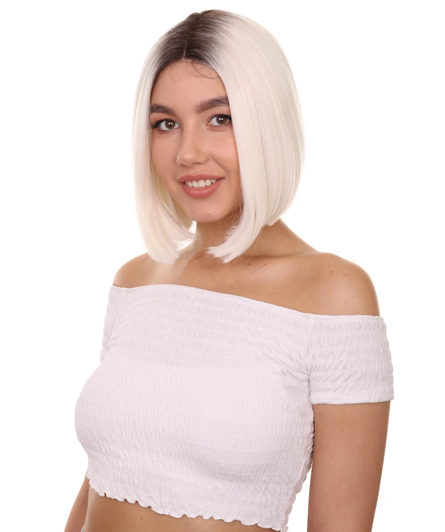 Katya Women's Shoulder Length Lace Front Bob With Dark Roots - Adult Fashion Wigs | Nunique | Nunique
