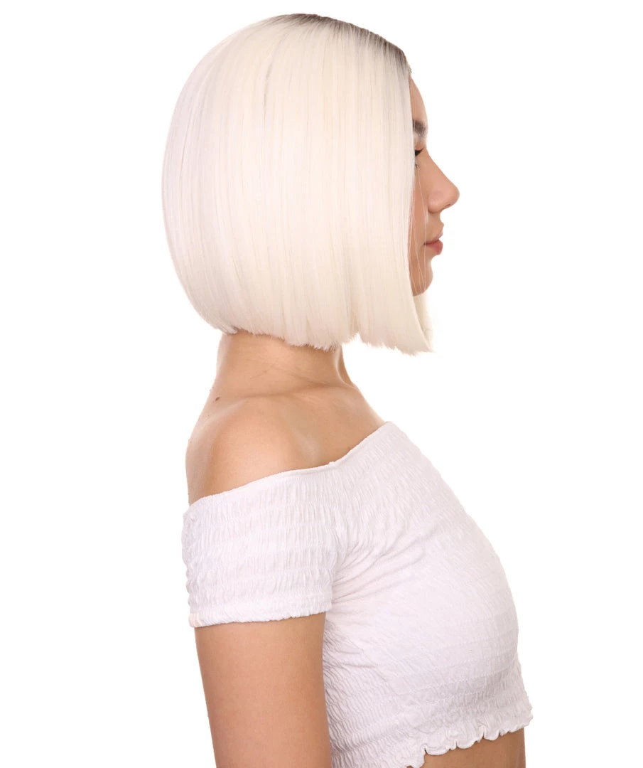 Katya Women's Shoulder Length Lace Front Bob With Dark Roots - Adult Fashion Wigs | Nunique | Nunique