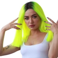 Kylie Women's Mid Length Lace Front Straight Hair With Dark Roots - Adult Fashion Wigs | Nunique | Nunique