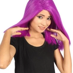 Michelle Women's Shoulder Length Lace Front Straight With Bangs - Adults Fashion Wigs | Nunique | Nunique