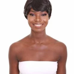 Nunique Women's 10" In. Capless Cap Heat Resistant Iconic Short Black Pixie Wig - Designed With Adjustable Lining For Universal Comfort - Heat Resistant Synthetic Fibers | Nunique