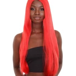 Nunique Women's 26 In. Lace Front Heat Resistant Wig NUW-0059 (Red) | Nunique