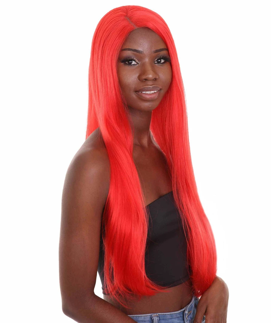 Nunique Women's 26 In. Lace Front Heat Resistant Wig NUW-0059 (Red) | Nunique