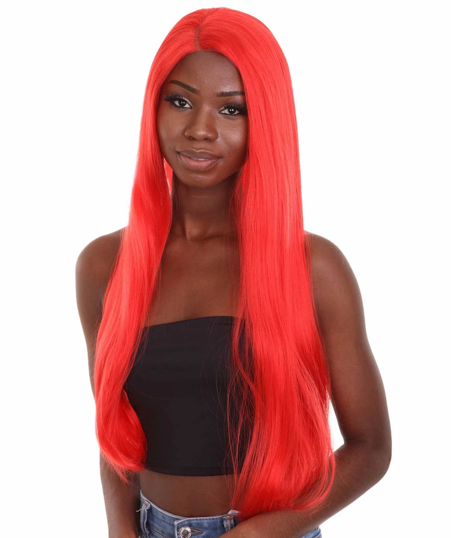 Nunique Women's 26 In. Lace Front Heat Resistant Wig NUW-0059 (Red) | Nunique