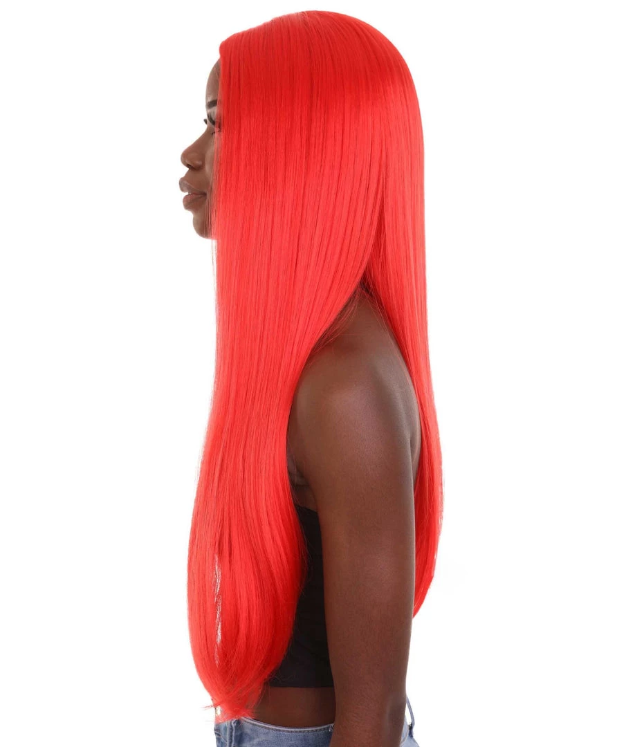 Nunique Women's 26 In. Lace Front Heat Resistant Wig NUW-0059 (Red) | Nunique