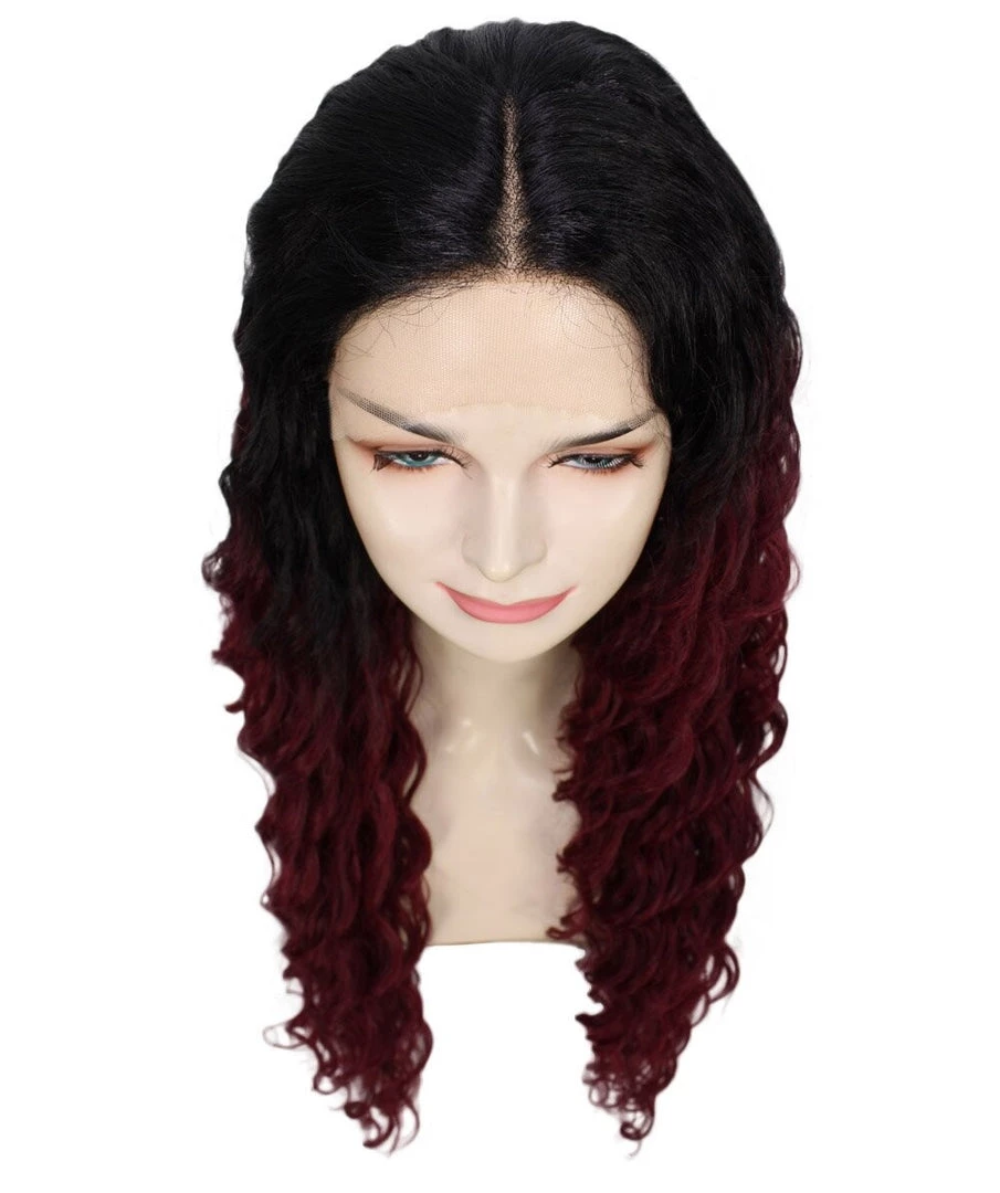 Nunique Women's 33" Lace Front Heat Resistant Natural Model Wig - Extra Long Length Curly Brunette Hair - Easy To Wear And Simple To Maintain | Nunique