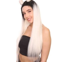 Pia Women's Long Length Lace Front Straight Hair With Tight Buns - Adult Fashion Wigs | Nunique | Nunique