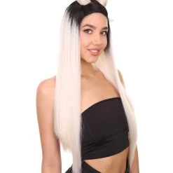 Pia Women's Long Length Lace Front Straight Hair With Tight Buns - Adult Fashion Wigs | Nunique | Nunique
