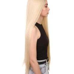 Romee Women's Long Length Lace Front Straight Hair With Dark Roots - Adult Fashion Wigs | Nunique | Nunique