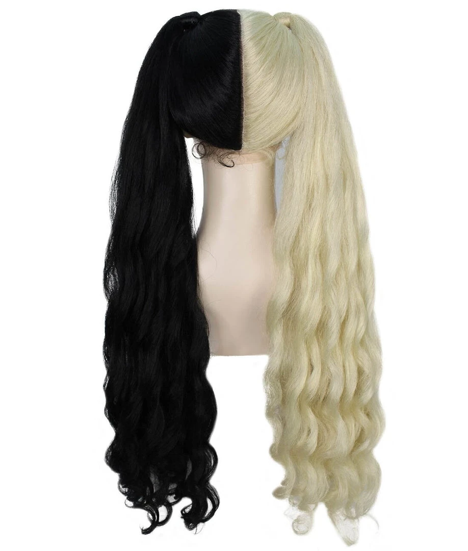 Women's Two-Tone Extra High Pigtails With Wavy Texture And Bangs Blonde | Fashion Wig | Nunique