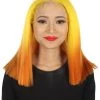 Womens Sunrise Shoulder Length 4x4 Lacefront - Dip Dye Synthetic Extra Bright Ombre Shoulder Length Bob - Adult Lace Front Wig | Nunique | Nunique
