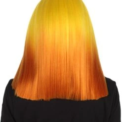 Womens Sunrise Shoulder Length 4x4 Lacefront - Dip Dye Synthetic Extra Bright Ombre Shoulder Length Bob - Adult Lace Front Wig | Nunique | Nunique